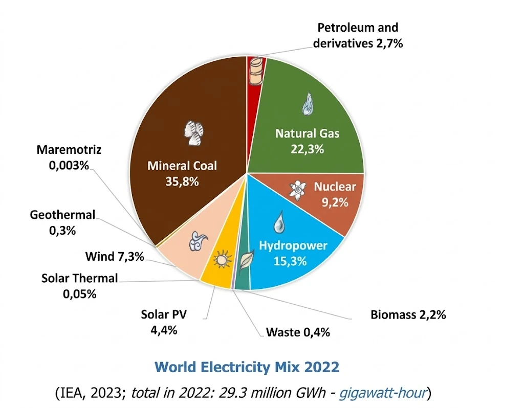 World Electricity Mix 2022